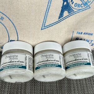 3--pc Christophe Robin Cleansing Purifying Scrub With Sea Salt Travel 1.35 oz